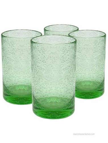 Artland Iris Highball Glasses Light Green Set of 4