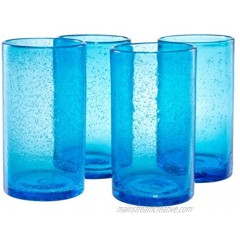Artland Iris Highball Glasses Turquoise Set of 4