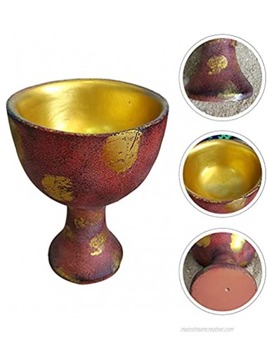 Cabilock Indiana Jones Holy Cup Resin Gothic Goblet Holy Chalice Christian Chalice Cup Halloween Costume Prop Gifts Golden Dark Red
