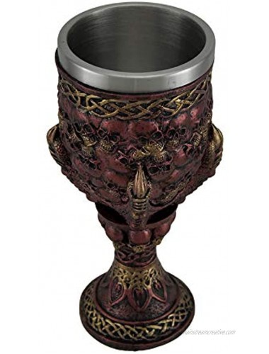 Clutch of the Beast Dragon Claw & Skull Copper Finish Wine Goblet