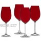 Godinger Glass Meridian Red Set of 4 Stemmed Wine Glasses