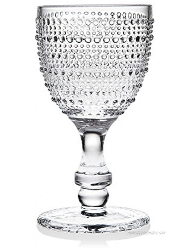 Godinger Wine Glasses Goblets Beverage Stemmed Glass Cups Lumina 9oz Set of 4