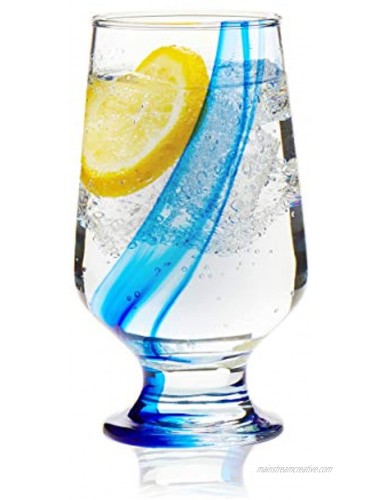 Libbey Blue Ribbon Goblet Beverage Glasses 12.8-ounce Set of 8