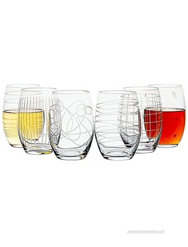 Mikasa Encore Stemless Wine Goblets 16.5-Ounce Gift Set of 6