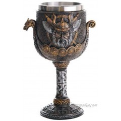 Pacific Giftware Viking Warrior Ship Ceremonial Chalice Cup 8oz Wine Goblet