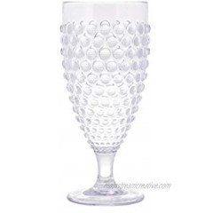 Tablecraft Simply Swell Collection Goblets 12-Ounce Set of 4 3.375 x 3.375 x 7.5 Clear