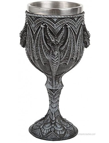 Wine Goblet Dragon Chalice Medieval Stainless Steel Cup Decor Resin Glass DrinkCollectible Celtic Home