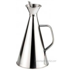 Life Style Oil Dispenser Oil Jug Drip Free Stainless Steel Silver 250 ml