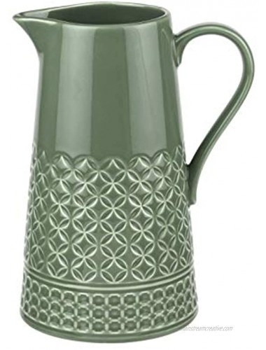 Portmeirion Home & Gifts Embossed Large Jug Green 28cm 11