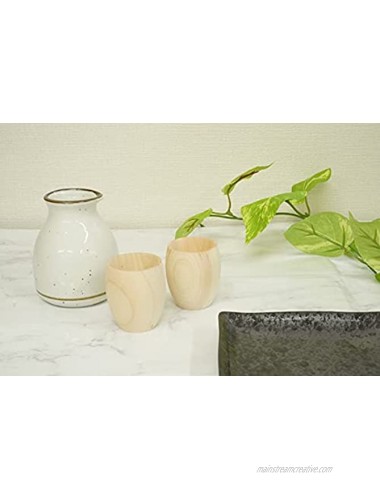 Eco-Friendly Product-Hinoki Wood Sake Cups Made in JapanWOOD-13 Size: 1.85 in x 1.85 in x 2.16 in. Set of 4