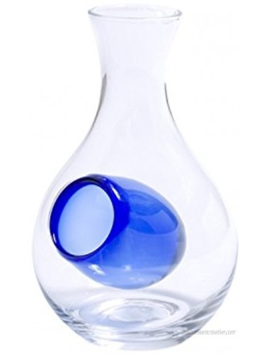 Happy Sales HSSB-GLBL01 Glass Sake Bottle with Hole Blue 6H 10 oz