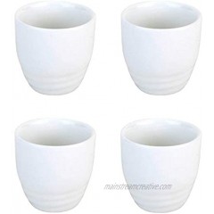 JapanBargain 2724x4 Sake Cups Set Japanese Porcelain Wine Saki Cup Small Tea Cup Microwave and Dishwasher Safe Set of 4 White