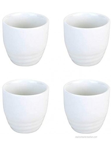 JapanBargain 2724x4 Sake Cups Set Japanese Porcelain Wine Saki Cup Small Tea Cup Microwave and Dishwasher Safe Set of 4 White