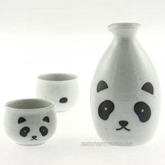 Japanese Calligraphy Sake Set 1:2 White Panda