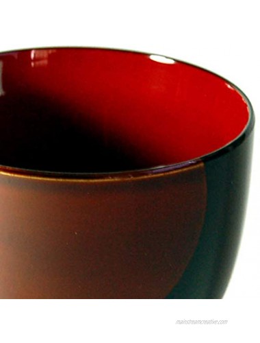 Japanese Traditional Lacquered Sake Cup Set of 2 Byakudan Black & Red Made in Kyoto Japan