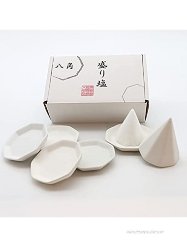 MORISHIO Japanese Salt Piles Tool Set Small Size. Made in Japan. for Driving Away Misfortunes at The Restaurant Shop and Your Home.