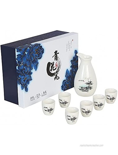 Soju Set Celadon a Pot of Six Cups Gift Boxed Wine Jug Wine Cup Sake Dispenser