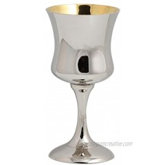 Zion Judaica Classic Kiddush Cup High Polished Optional Personalization Not Personalized