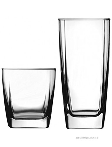 Anchor Hocking Rio Small and Large Drinking Glasses Set of 16 Clear 80850L13