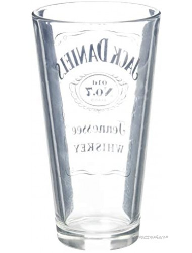 Jack Daniels Licensed Barware Label Mixing Glass 1 Count Pack of 1 Clear