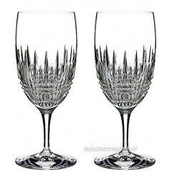 Waterford Lismore Diamond Essence iced Beverage Glass Set 2 19 oz Clear