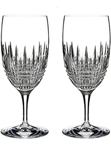 Waterford Lismore Diamond Essence iced Beverage Glass Set 2 19 oz Clear
