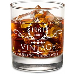 60th Birthday Gifts for Men 60th Birthday Decorations for Men Party Supplies 60th Anniversary Gifts Ideas for Him Dad Husband Friends 11oz Whiskey Glass
