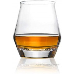 Aged & Ore Neat Glass | Handmade Lead-Free Crystal Whiskey Bourbon Glass with Narrowed Mouth Flared Lip and Pour Indicator