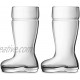 Circleware Das Boot Set of 2 Beer Glasses Drinking Mugs Funny Shaped Entertainment Beverage Glassware for Water Juice Bar Barrel Liquor Dining Decor 2 Large 1 Liter