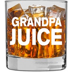Gifts for Grandpa "Grandpa Juice" 11oz Funny Whiskey Cocktail Glass- Idea From Daughter Fathers Day Papa New For Birthday Grandson Grandchildren Granddaughter Grandkids
