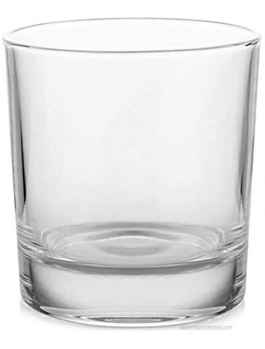 OBSIDIAN Whiskey Glasses Set of 4 Simple Design | Bar Glasses | Old Fashioned Tumblers | Lowball Glasses | Rocks Glasses | 12 OZ Drinking Glass
