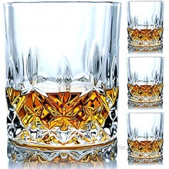 SZMMG Whiskey Glasses set of 4，11oz Old Fashioned Rocks Glasses,Bar Whiskey Glass for Drinking Cocktail,Scotch,Bourbon . Cocktail Tumblers Make a Great Gift Idea For Cocktail and whiskey Enthusiasts