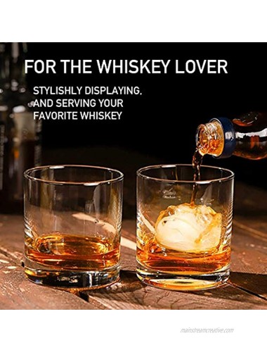 Whiskey Glasses Set of 6 Vivimee Bourbon Glasses with Drink Coasters Multi Style Cocktail Scotch Glasses with Box Rocks Glasses Old Fashioned Glass Set 10 oz 11 oz Bar Glasses Gifts for Men