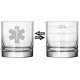 11 oz Rocks Whiskey Highball Glass Two Sided Good Day Bad Day Don't Even Ask Star of Life EMT Paramedic