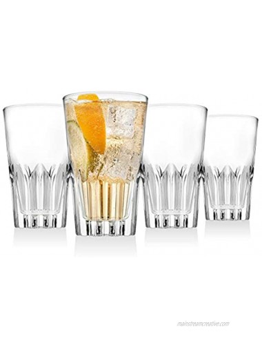 Godinger Highball Glasses Tall Beverage Cups Italian Made 12oz Set of 4