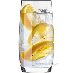KROSNO Long Drink Water Juice Drinking Highball Glasses | Set of 6 | 11.8 oz | Blended Collection | Perfect for Home Restaurants and Parties | Dishwasher Safe