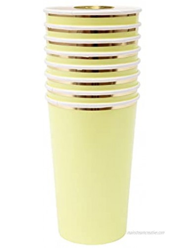 Meri Meri Pale Yellow Highball Cups