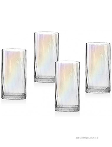 Monterey Highball Beverage Glass Cup by Godinger – Set of 4
