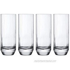 NUDE Glass Big Top Set of 4 Highball Glasses 11.5oz Lead-Free Crystal Set of 4