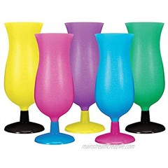 Oasis Supply Plastic Glassware & Barware Hurricane Cups Shatter-Resistance for Safe Use for Outdoors Assorted Signature Style