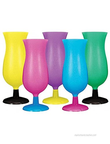 Oasis Supply Plastic Glassware & Barware Hurricane Cups Shatter-Resistance for Safe Use for Outdoors Assorted Signature Style