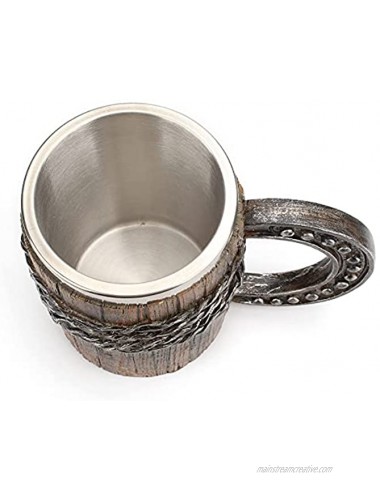 600ml Stainless Steel Barrel Beer Mug Bucket Shaped Drinkware with Handle Gift Milk Horseshoe Handle Mug Bar Drinking Cup Easy Clean1