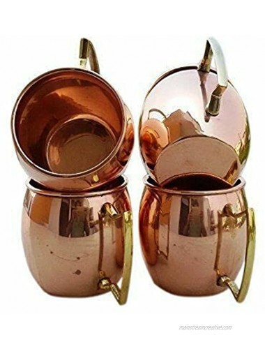 Copper Cups Moscow Mule Mugs Copper Plain mugs 4 mugs + 4 Straw +1 shots glass and receipe booklet free limited stock