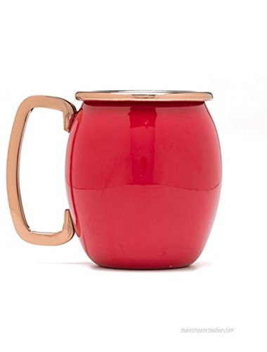 Fiesta Scarlet 4 Piece Moscow Mule Shot Mug Set with Copper Accents Set of 4