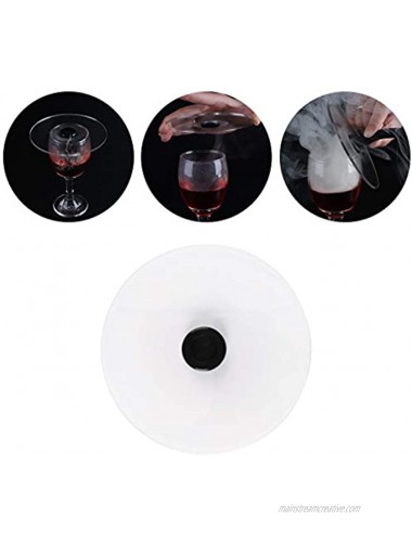 Hovico Smoking Gun Cup Covers 2Pcs Smoke Infuser Lids for Cocktail Drinks Handy Smoke Infuser Accessories for Wine-Cups Goblet Glasses Tumblers Mugs Bowls Diameter Below 4.7