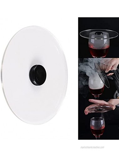 Hovico Smoking Gun Cup Covers 2Pcs Smoke Infuser Lids for Cocktail Drinks Handy Smoke Infuser Accessories for Wine-Cups Goblet Glasses Tumblers Mugs Bowls Diameter Below 4.7
