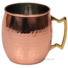 Jodhpuri Inc. Jodhpuri Stainless Steel Copper Hammered Moscow Mule Mug 16 oz. cold-beverage-cup One Size