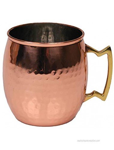 Jodhpuri Inc. Jodhpuri Stainless Steel Copper Hammered Moscow Mule Mug 16 oz. cold-beverage-cup One Size