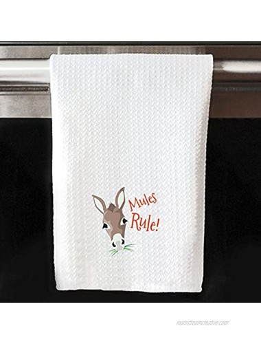 MEIKIUP Funny Mule Kitchen Towel Mule Lover Gift Backyard Farmer Gift Donkey Mule Girl Gift Mules Rule Hostess Towel Housewarming Gift Mules Rule Towel