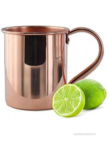 Moscow Mule Copper Mug by Solid Copper Authentic Moscow Mule Mugs Unlined 16 oz